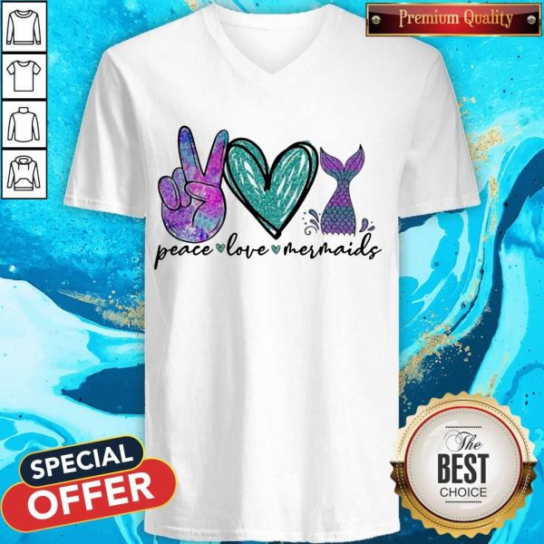 Diamond Peace Love Mermaids V-neck
