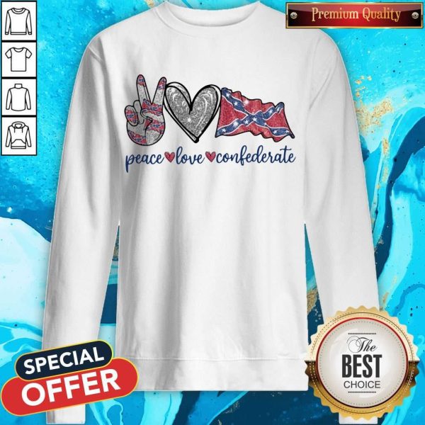 Diamond Peace Love Confederate Sweatshirt