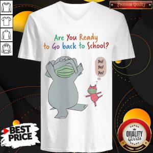 Elephant And Pig Face Mask Are You Ready To Go Back To School V-neck