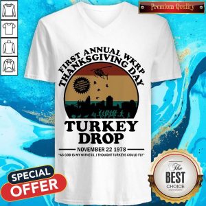 First Annual Wkrp Thanksgiving Day Turkey Drop November 22 1978 V-neck