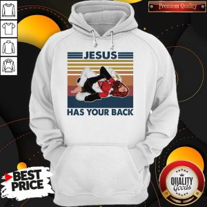 Funny Jesus Has Your Back Vintage Hoodie