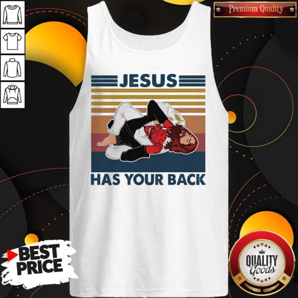 Funny Jesus Has Your Back Vintage Tank Top