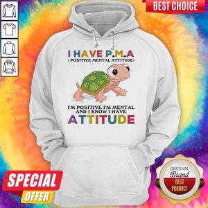 Funny Turtle I Have P M A I'M Positive I'M Mentally And I Know I Have Attitude Hoodie