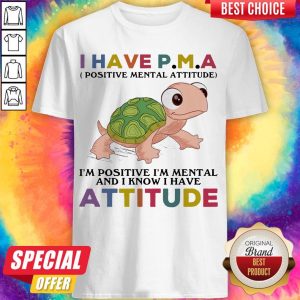 Funny Turtle I Have P M A I'M Positive I'M Mentally And I Know I Have Attitude Shirt