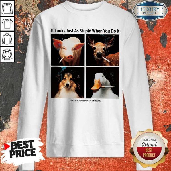 Good Animals with Cigars It Looks Just As Stupid When You Do It Sweatshirt