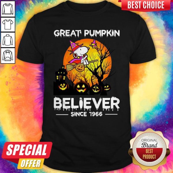 Good Snoopy Great Pumpkin Believer Since 1966 Shirt