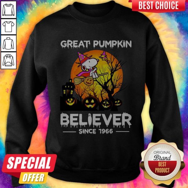 Good Snoopy Great Pumpkin Believer Since 1966 Sweatshirt