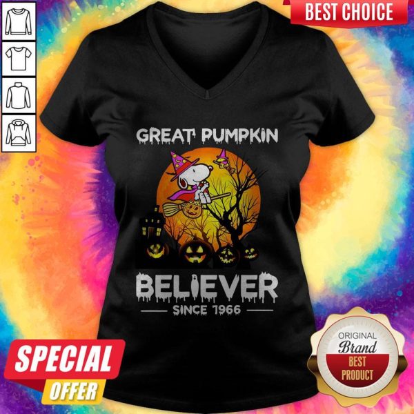 Good Snoopy Great Pumpkin Believer Since 1966 V-neck