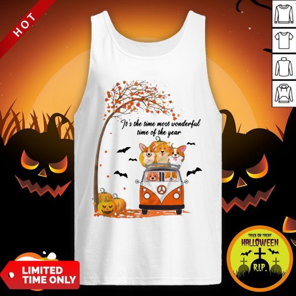 Halloween Corgi It’s The Time Most Wonderful Time Of The Year Tank Top