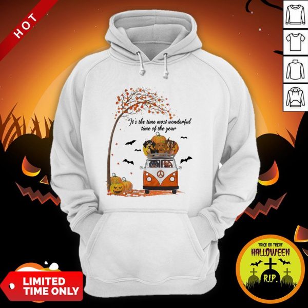 Halloween Dachshund Chibi It’s The Time Most Wonderful Time Of The Year Hoodie