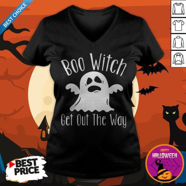 Halloween For Women Boo Witch Get Out The Way V-neck