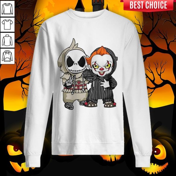 Jack Skellington And Pennywise Friend Happy Halloween Sweatshirt