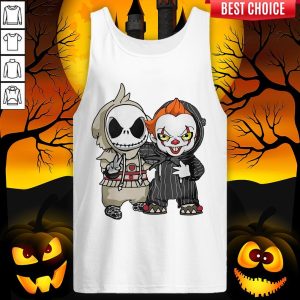 Jack Skellington And Pennywise Friend Happy Halloween Tank Top