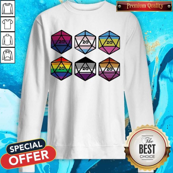 LGBT Dungeons And Dragons Dice D20 Sweatshirt