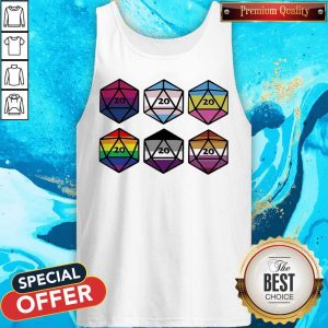 LGBT Dungeons And Dragons Dice D20 Tank Top