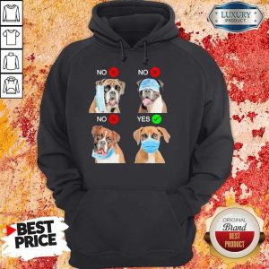 Nice Boxer Dogs Right Way To Wear Mask Hoodie