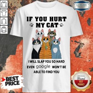 Nice If You Hurt My Cat I Will Slap You So Hard Even Google Won’t Be Able To Find You Shirt