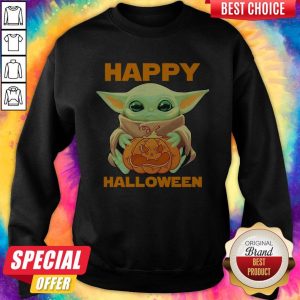 Official Baby Yoda Hug Pumbkin Happy Halloween Sweatshirt