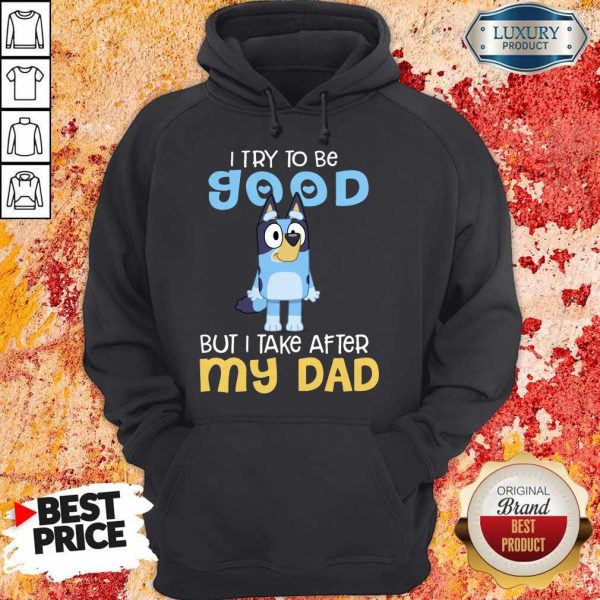 Perfect Bluey I Try To Be Good But I Take After My Dad Hoodie
