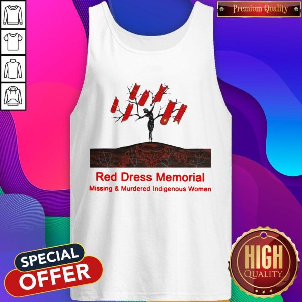 Red Dress Memorial Missing And Murdered Indigenous Women Tank Top
