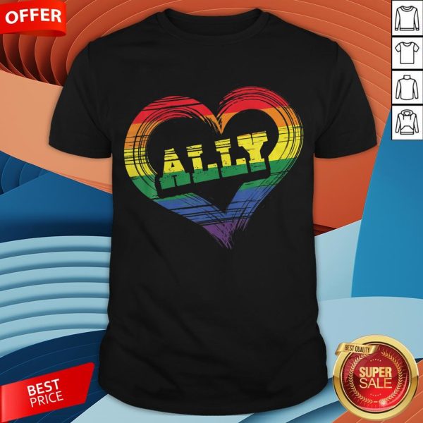 Teacher Ally LGBT Gay Lesbian Pride LGBT Rainbow Flag Shirt