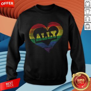 Teacher Ally LGBT Gay Lesbian Pride LGBT Rainbow Flag Sweatshirt