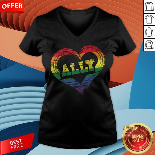 Teacher Ally LGBT Gay Lesbian Pride LGBT Rainbow FlTeacher Ally LGBT Gay Lesbian Pride LGBT Rainbow Flag V-neckag V-neck