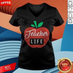 Teacher Pencil Shirt Teacher Life Apple V-neck