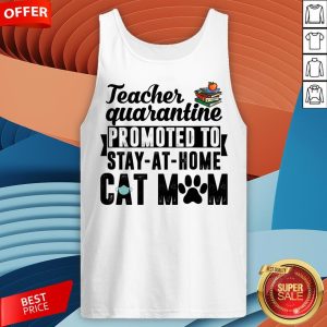 Teacher Quarantined Promoted To Stay At Home Cat Mom Tank Top