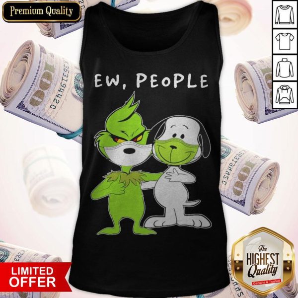 The Grinch And Snoopy Face Mask Ew People Tank Top