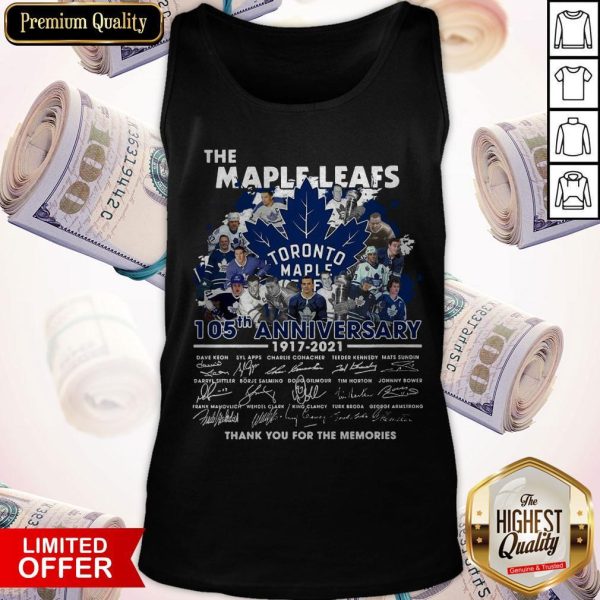 The Maple Leafs Toronto Maple Leafs 105tha Anniversary 1917 2020 Thank You For The Memories Signatures V-neck