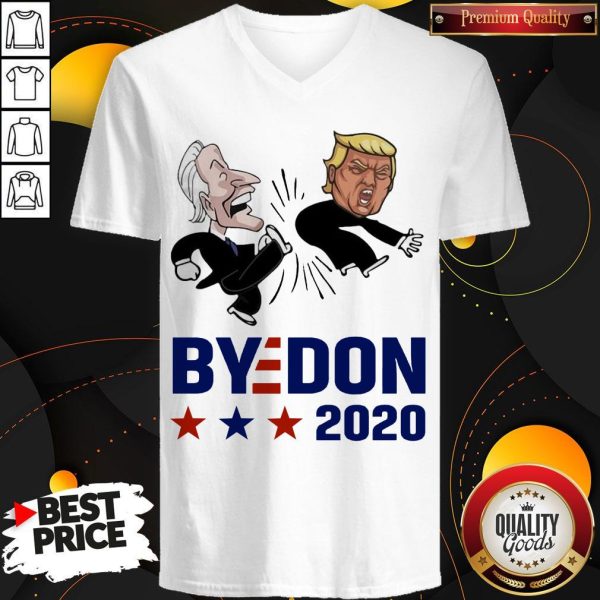 Top Joe Biden Kicks Trump ByeDon 2020 V-neck
