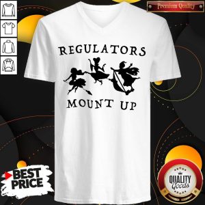 Top Regulators Mount Up Lady Halloween V-neck