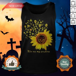 Halloween Michael Myers Sunflower Skull You Are My Sunshine Tank Top