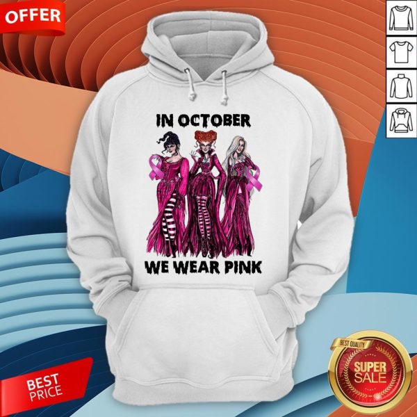 Hocus Pocus Breast Cancer Awareness In October We Wear Pink Halloween Hoodie