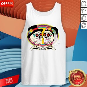 Mexican Sugar Skulls Wedding Couple Love Is Forever Tank Top