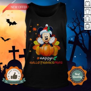 Mickey Mouse Pumpkin Happy Hallothanksmas Tank Top