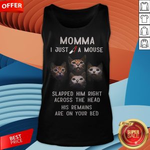 Momma I Just A Mouse Slapped Him Right Across The Head His Remains Are On Your Bed Tank Top