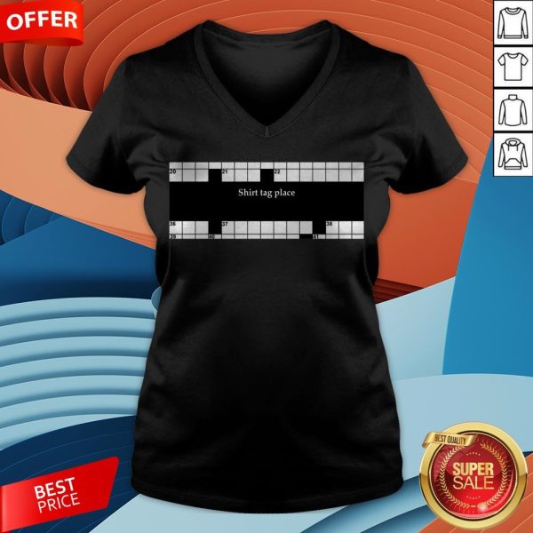 Nice Tags Location Crossword Classic V-neck