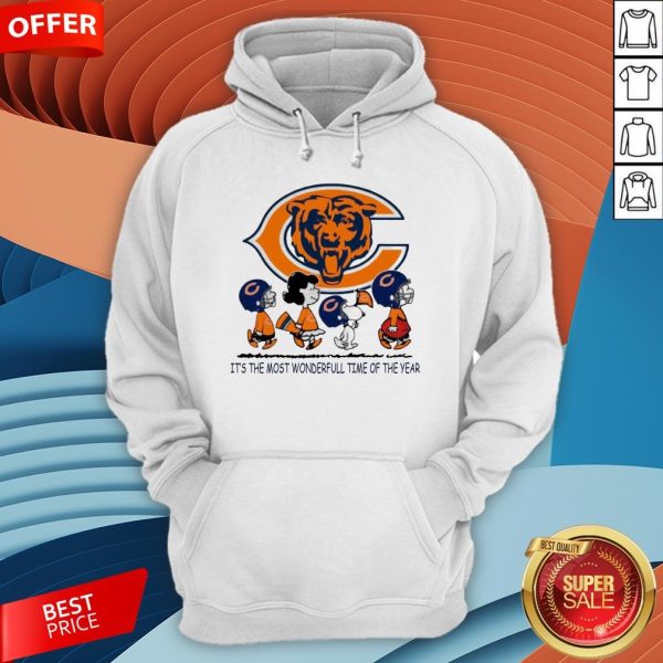 Snoopy And Friends Chicago Bears It’s The Most Wonderful Time Of The Year Hoodie