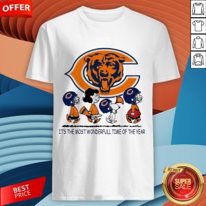 Snoopy And Friends Chicago Bears It’s The Most Wonderful Time Of The Year Shirt