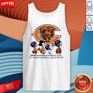 Snoopy And Friends Chicago Bears It’s The Most Wonderful Time Of The Year Tank Top