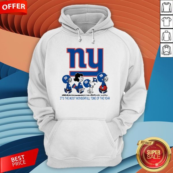 Snoopy And Friends New York Giants It’s The Most Wonderful Time Of The Year Hoodie