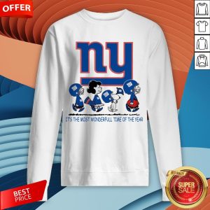 Snoopy And Friends New York Giants It’s The Most Wonderful Time Of The Year Sweatshirt