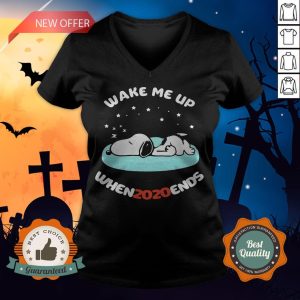 Snoopy Wake Me Up When 2020 Ends V-neck