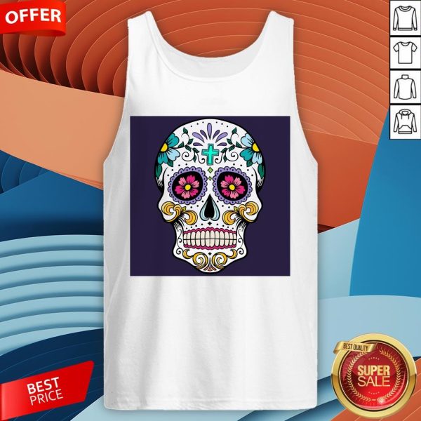 Sugar Candy Skulls Day Of The Dead T-Tank Top