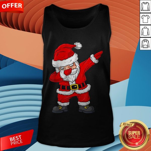 Cute Christmas Dabbing Santa Claus Xmas Tank Top