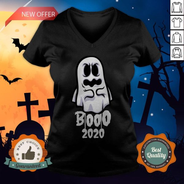 Booo 2020 Funny Happy Halloween Day V-neck