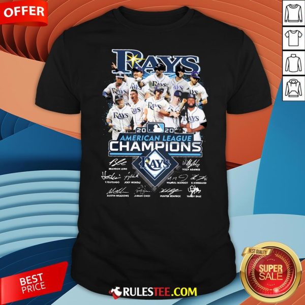 Funny 2020 American League Champions Tampa Bay Rays Signatures Shirt-Design By Rulestee.com