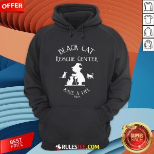 Black Cat Rescue Center Save A Life Salem Witch Halloween Hoodie - Design By Rulestee.com